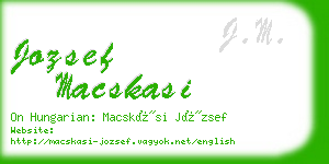 jozsef macskasi business card